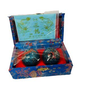 Flying Dragon Baoding Balls Unisex OS Blue Cloisonne Enamel Stress Relief Chime